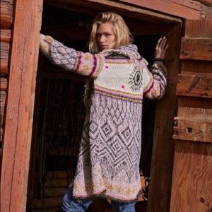 Pilcro Anthropologie long fringed cardigan